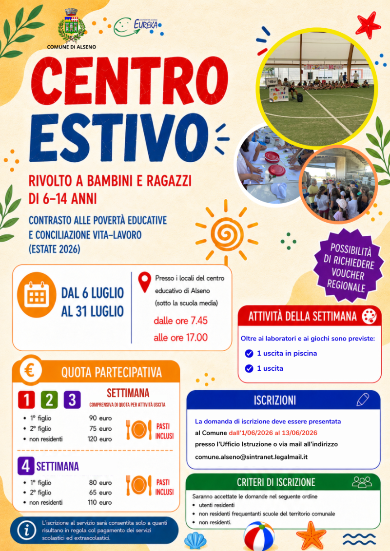 CENTRO ESTIVO 2026