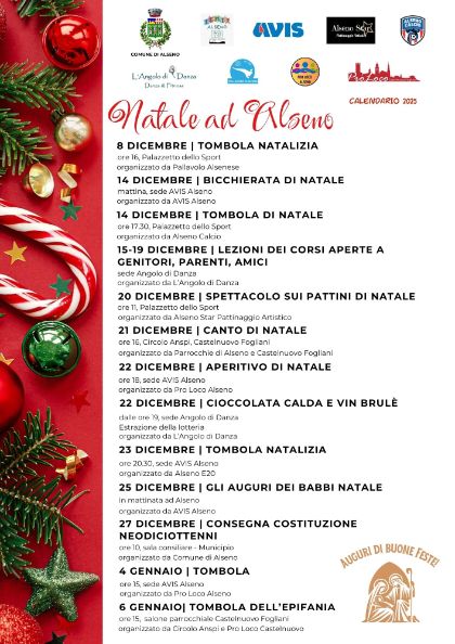 Il calendario degli eventi natalizi nel Comune di Alseno
