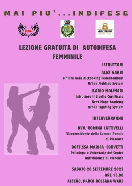 LEZIONE GRATUITA DI AUTODIFESA FEMMINILE 